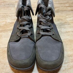 Chaco NEW Barbary Waterproof Suede Hiking Boots Women's 9.5 Gray Fleece Lined